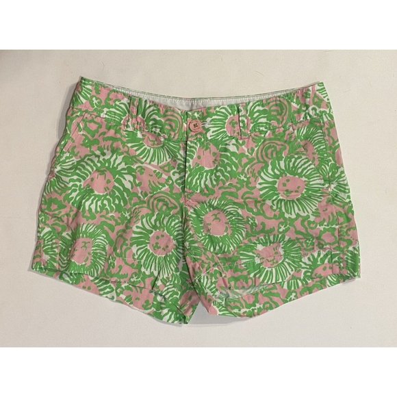 Lilly Pulitzer The Callahan Short Size 8 Pink Green White Floral 32" x 5" - Picture 1 of 10